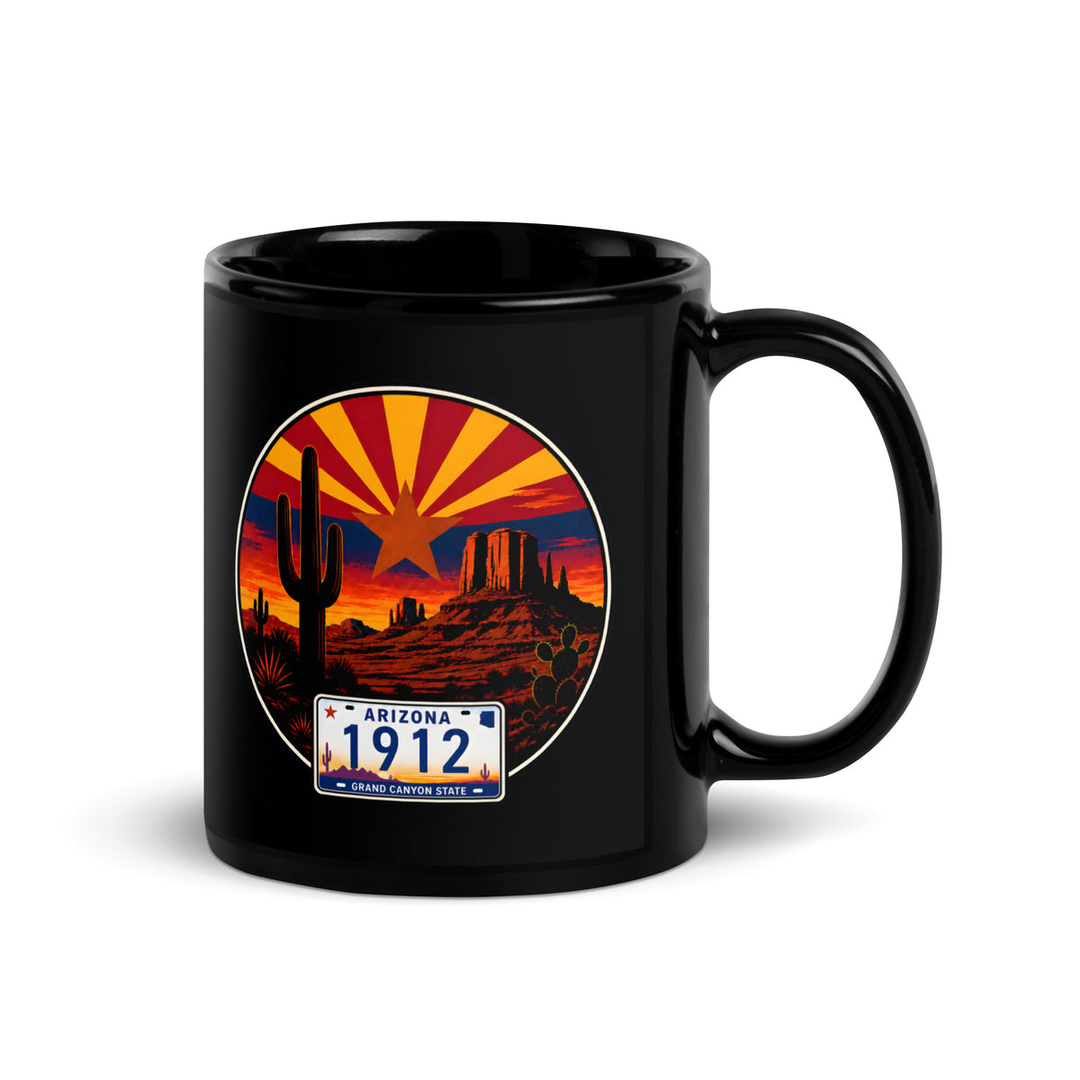 Mug noir brillant Arizona