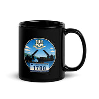 Connecticut Black Glossy Mug