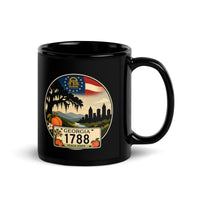 Georgia Black Glossy Mug