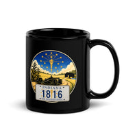 Indiana Black Glossy Mug