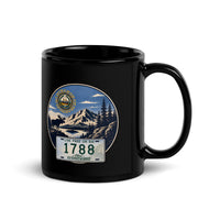 New Hampshire Black Glossy Mug