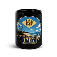 Delaware Black Glossy Mug