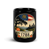 Georgia Black Glossy Mug