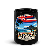 Hawaii Black Glossy Mug