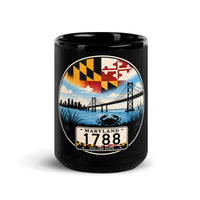 Maryland Black Glossy Mug