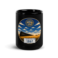 Mug noir brillant Nebraska