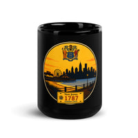 New Jersey Black Glossy Mug