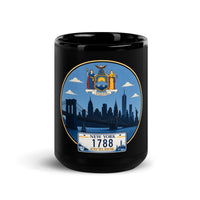 New York Black Glossy Mug
