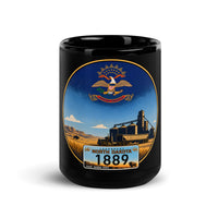 Mug en céramique noire brillante Dakota du Nord