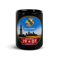 Mug brillant noir Oklahoma