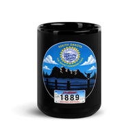 Tasse noire brillante Dakota du Sud