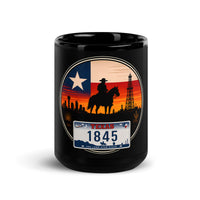 Texas Black Glossy Mug