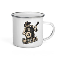 Banjo "The Right Hand Does The Talking" Enamel Mug