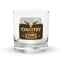 Rocks glass "Country to the Core"