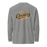 "Still Country" Garment-dyed heavyweight long-sleeve shirt