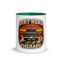 "Dirt Road Therapy" Mug with Color Inside